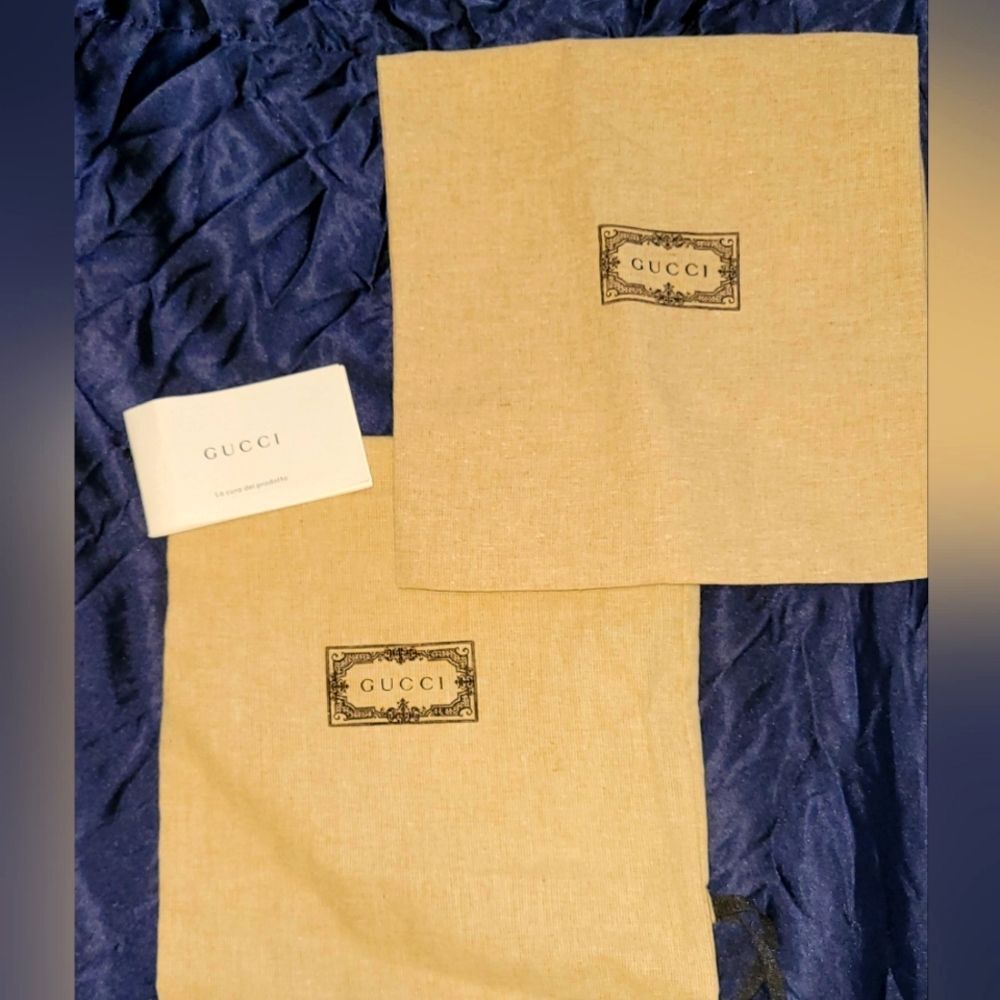 Authentic Gucci Dust Bags with Care booklet. 2 pack
